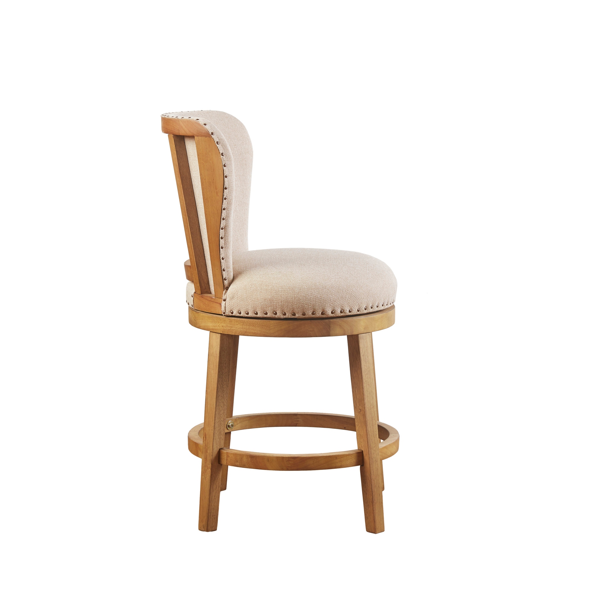 Madison Park Monica Upholstered 360 Degree Swivel Counter Stool 25