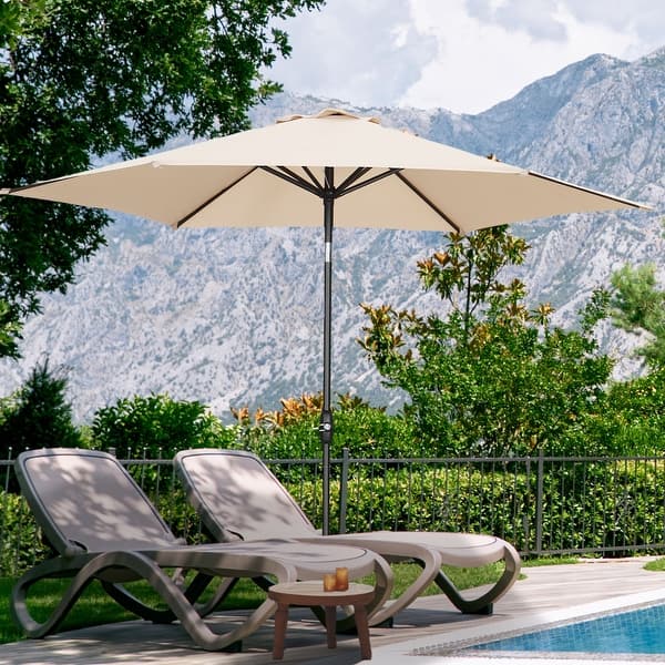 broyhill patio umbrella Autlaycil 9ft Patio umbrella Outdoor umbrella With Push-Button Tilt & Crank for Pool, Garden