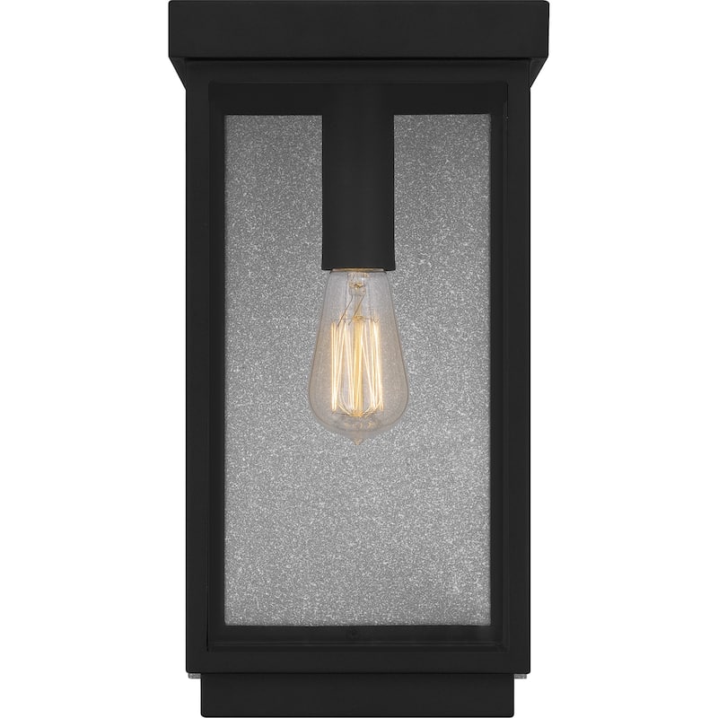 Ezra 1-Light Earth Black Outdoor Wall Lantern