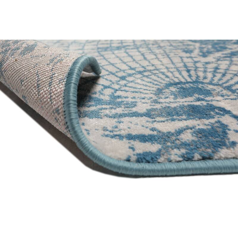 Modern Abstract Map Oriental Polypropylene Area Rug