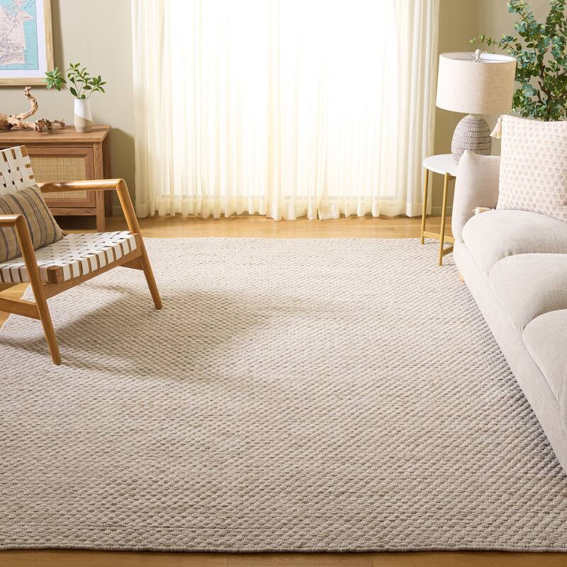 SAFAVIEH Handmade Vermont Trinidade Wool Rug - 9' x 12' - Beige/Ivory