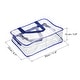 preview thumbnail 9 of 7, 2Pcs Clear Toiletry Bag Makeup Pouch with Zipper Handle - 11.8x3.9x8.7"