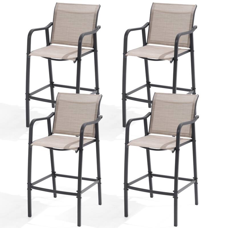 Pellebant Outdoor Bar Height Barstools Patio Bar Stools Chairs - 22.5 " D x 21.3 " W x 44 " H