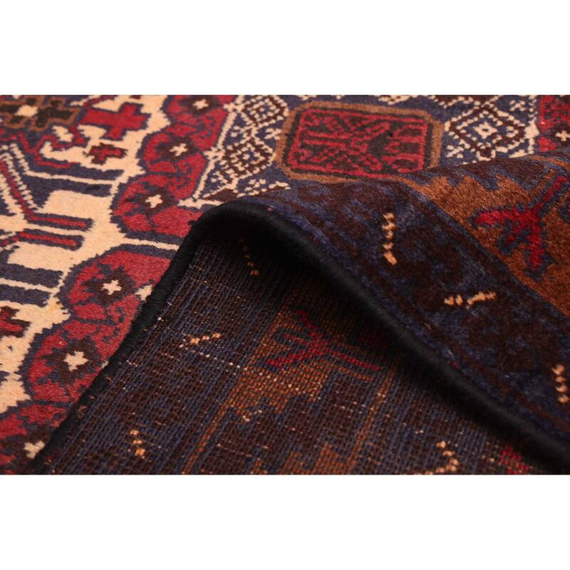 ECARPETGALLERY Hand-knotted Teimani Beige, Red Wool Rug - 3'2 x 5'11