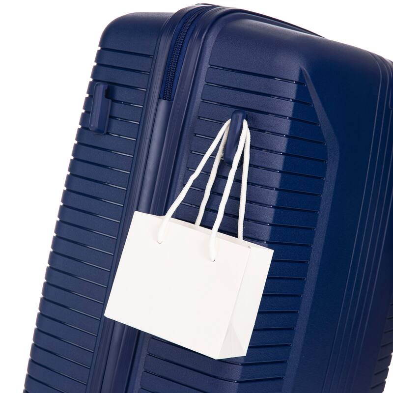 Travel PP Material 3 Piece Luggage Sets with Spinner Wheels and Combination Lock, Luggage for Family Travel Carry on 20/24/28