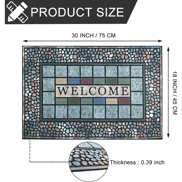 Rectangle Entry Way Doormat Front Door Rugs Outdoors Heavy Duty