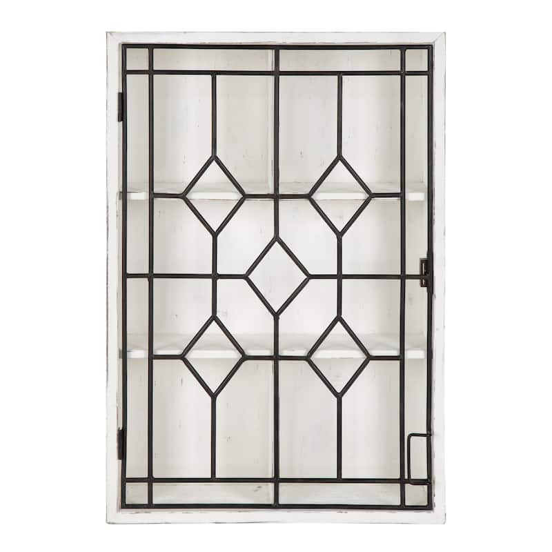 Kate and Laurel Megara Farmhouse Chic Wall-mounted 5-shelf Cabinet
