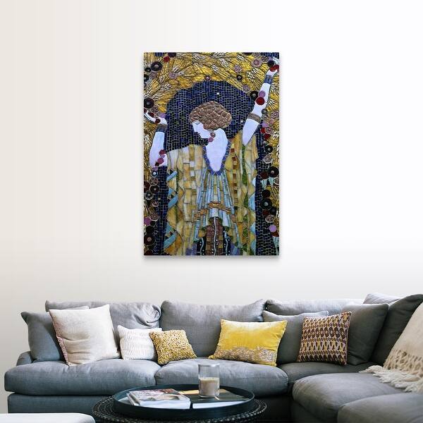 Shop An Art Deco Mosaic On Market Place Walk Palermo Sicily Canvas Wall Art Overstock 16479597