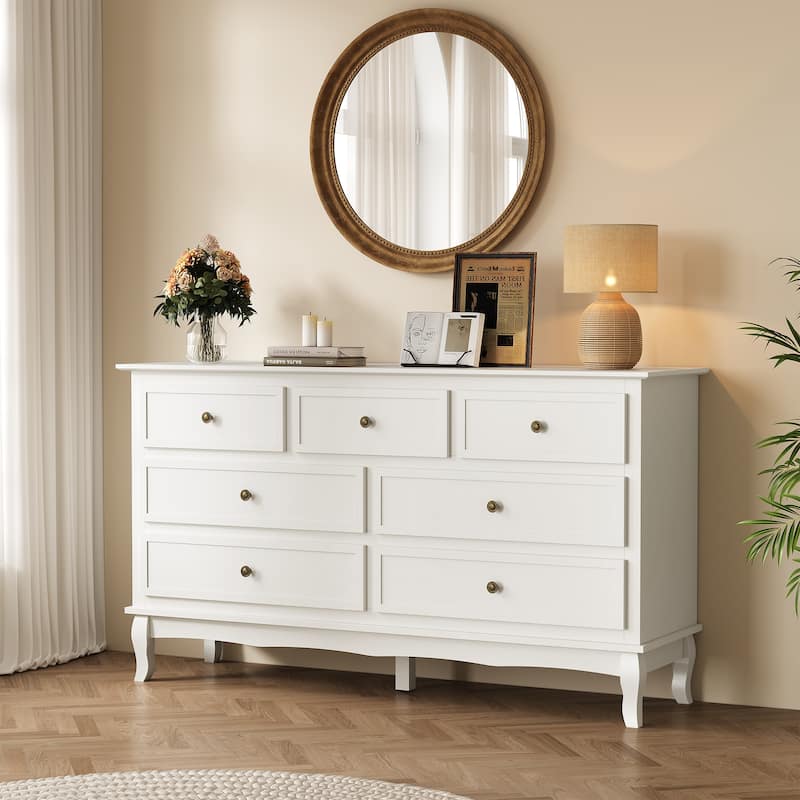 55'' Dresser with 7 Spacious Drawers