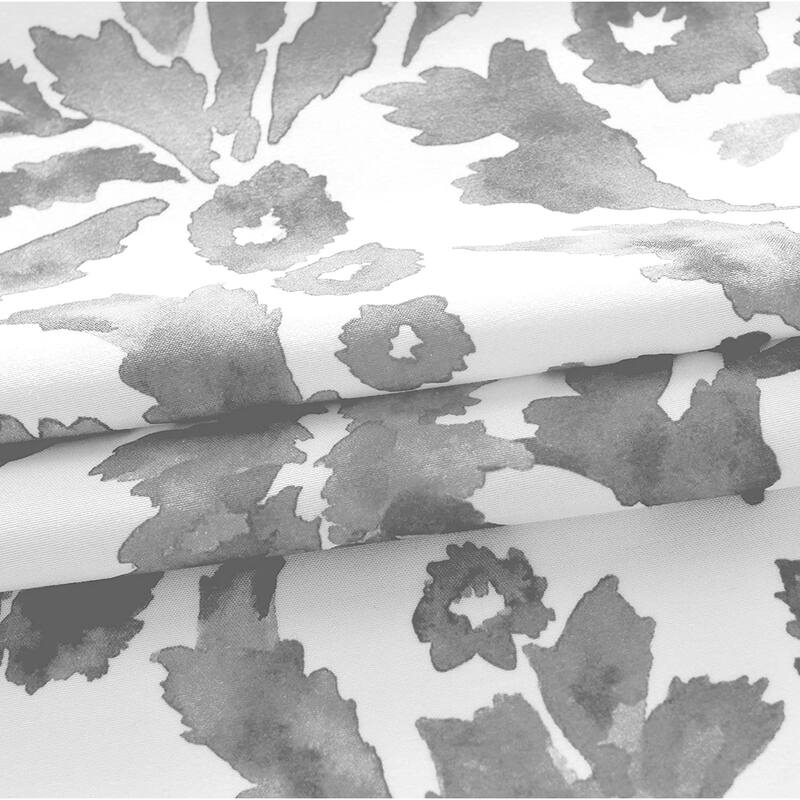 DriftAway Julia Watercolor Blooming Flower Floral Lined Thermal Insulated Window Curtain Valance - 52'' width x 14'' length