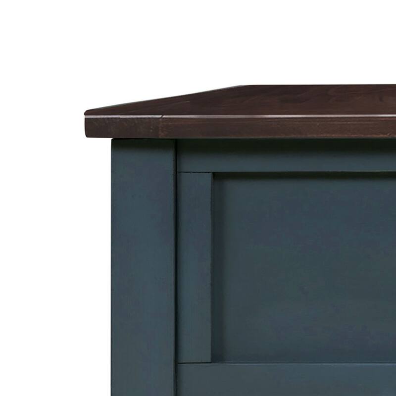 Minimalist Wooden Console Table with Black Circular Handles