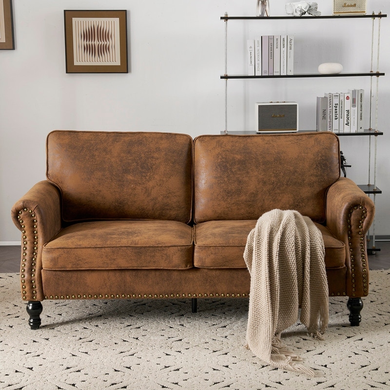67undefined32undefined31 Mid Century Upholstered Double Sofa