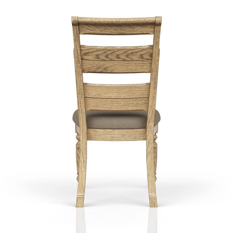 Ladder Back Side Chair - Whitewash Finish (Set of 2)