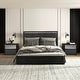 preview thumbnail 13 of 22, Furniture of America Piez Modern 3-Piece Ash Grey Wood Platform Bedroom Set with 2-Drawer Nightstand King