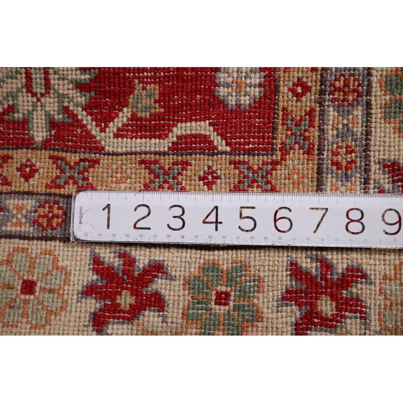 Kazak Foyer Rug Handmade Traditional Red Wool Carpet - 2'8" x 4'2"