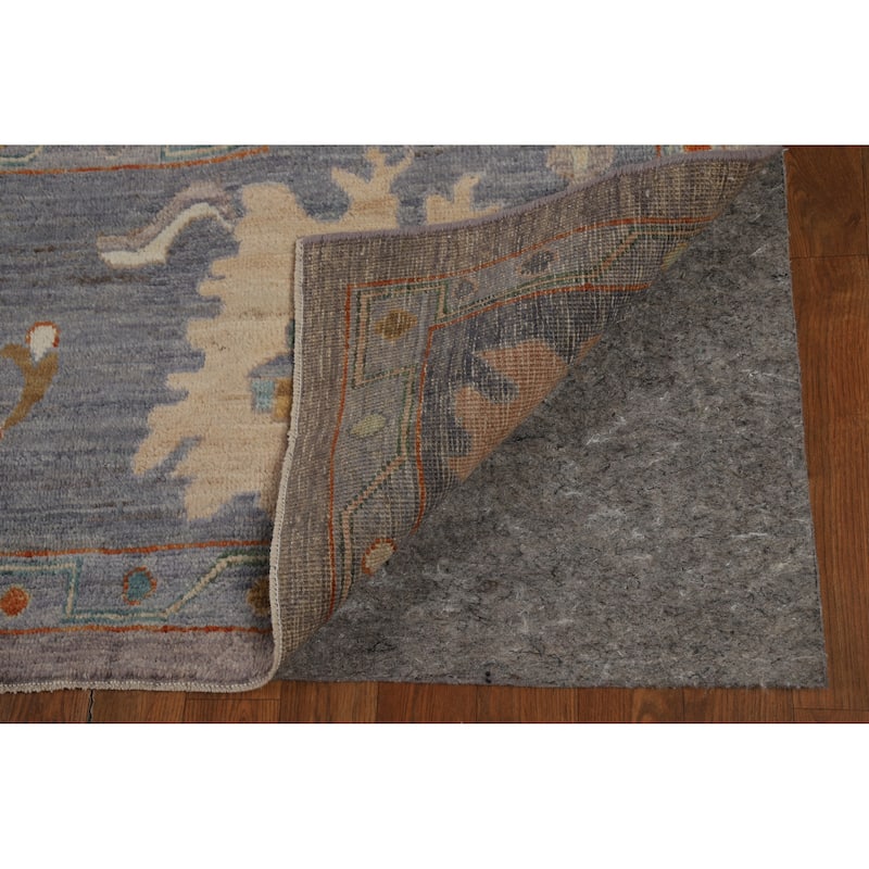 Hand Knotted Oriental 100% Wool Carpet Transitional All-Over Greys & Charcoal Oushak Area Rug - 11' 10'' X 8' 10''
