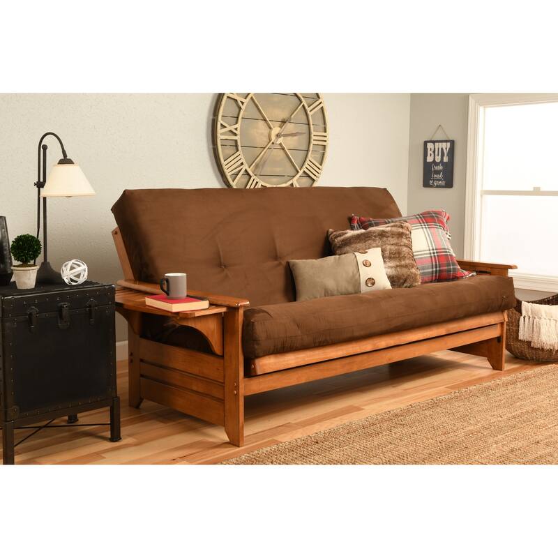 Copper Grove Dixie Honey Oak Full-size Futon Set with Suede Mattress