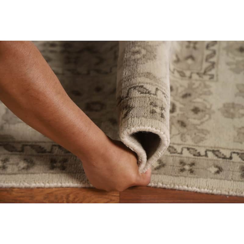 Oushak Area Rug Handmade Geometric Wool Carpet - 7'9"x 10'5"