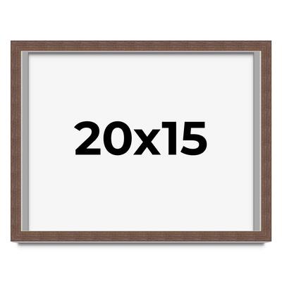 20x15 Shadow Box Frame Brown | 1.125 inches Deep Real Wood Rustic