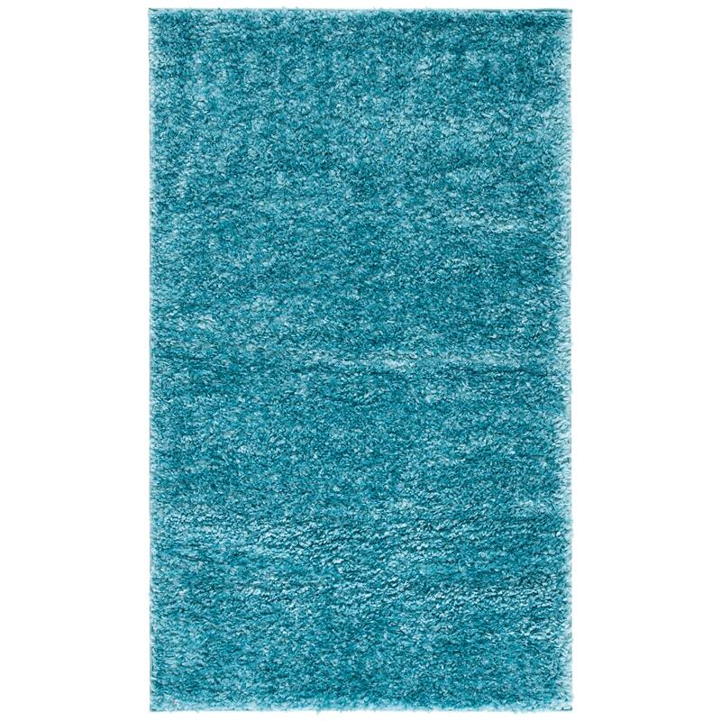 SAFAVIEH August Shag Solid 1.2-inch Thick Area Rug - 2' x 3' - Turquoise