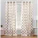 preview thumbnail 7 of 33, Exclusive Home Modo Metallic Geometric Grommet Top Curtain Panel Pair