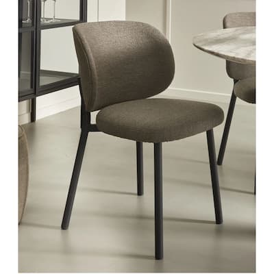 Rye Studio Boucle Chairs with Black Steel Legs, Set of 2