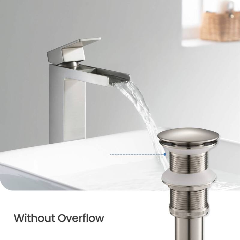 Bathroom Sink Pop Up Drain Stopper Full Cover without Overflow