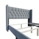 preview thumbnail 42 of 43, Bardy Upholstered Button-tufted Wingback Bed - Queen or King