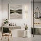 preview thumbnail 40 of 119, 1-Light Black/ Gold/ Nickel Modern Long Linear Strip Wall Sconce Dimmable LED Bathroom Vanity Light