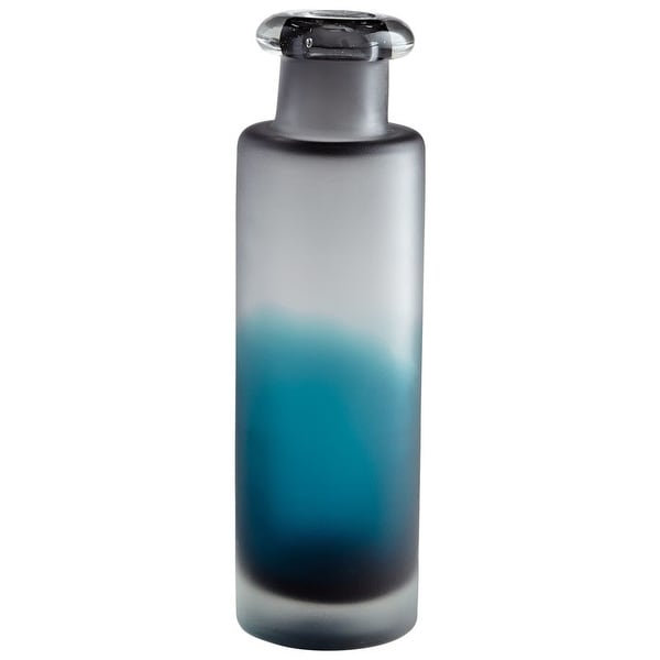 Cyan Design Large Neptune Vase Neptune 14" Tall Glass Vase - Blue / Clear