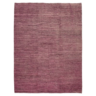 ECARPETGALLERY Hand-knotted Finest Peshawar Ziegler Magenta Wool Rug - 9'3 x 12'6