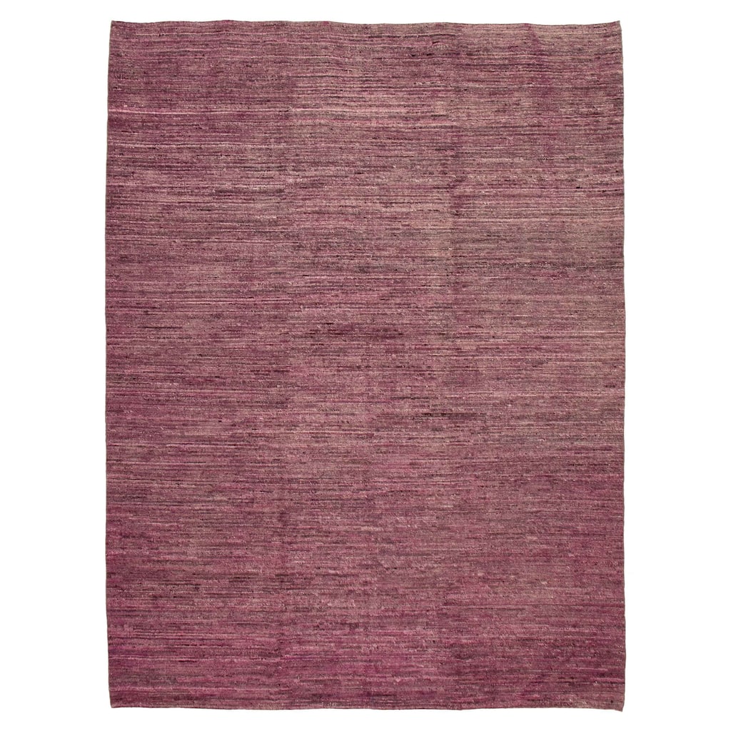 ECARPETGALLERY Hand-knotted Finest Peshawar Ziegler Magenta Wool Rug - 9'3 x 12'6
