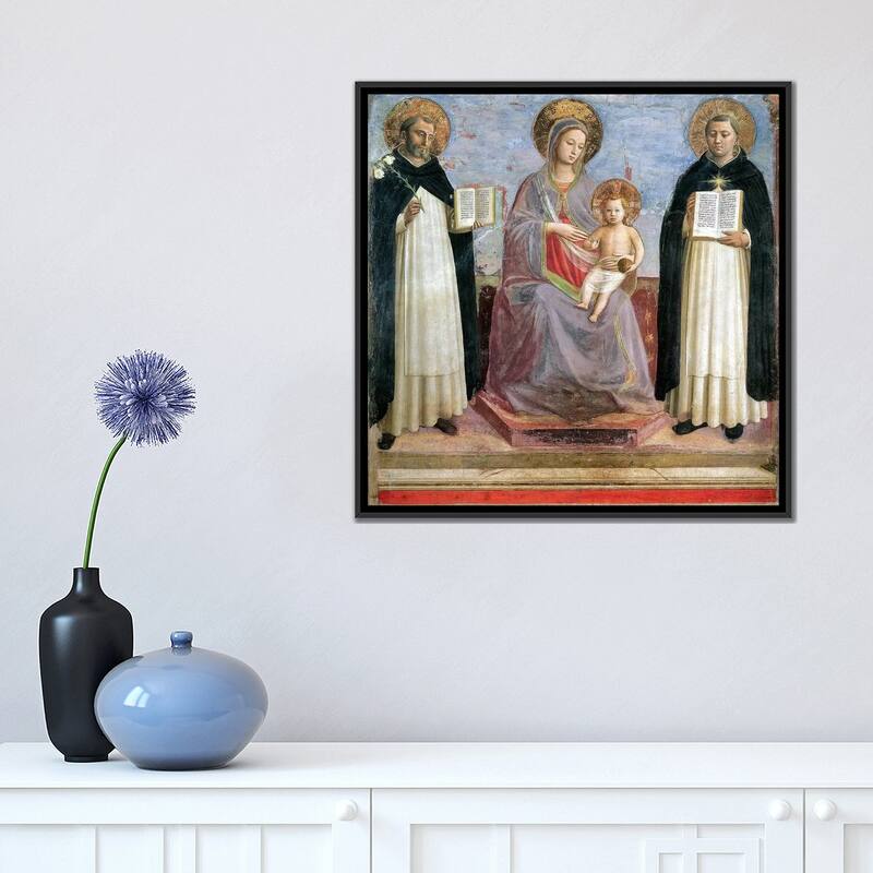 iCanvas "The Virgin And Child With St. Dominic And St. Thomas Aquinas, 1424-30" by Fra Angelico Framed Canvas Print