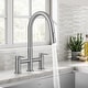 preview thumbnail 80 of 86, KRAUS Oletto Bridge Kitchen Faucet with 2-Function Pull-Down Sprayhead