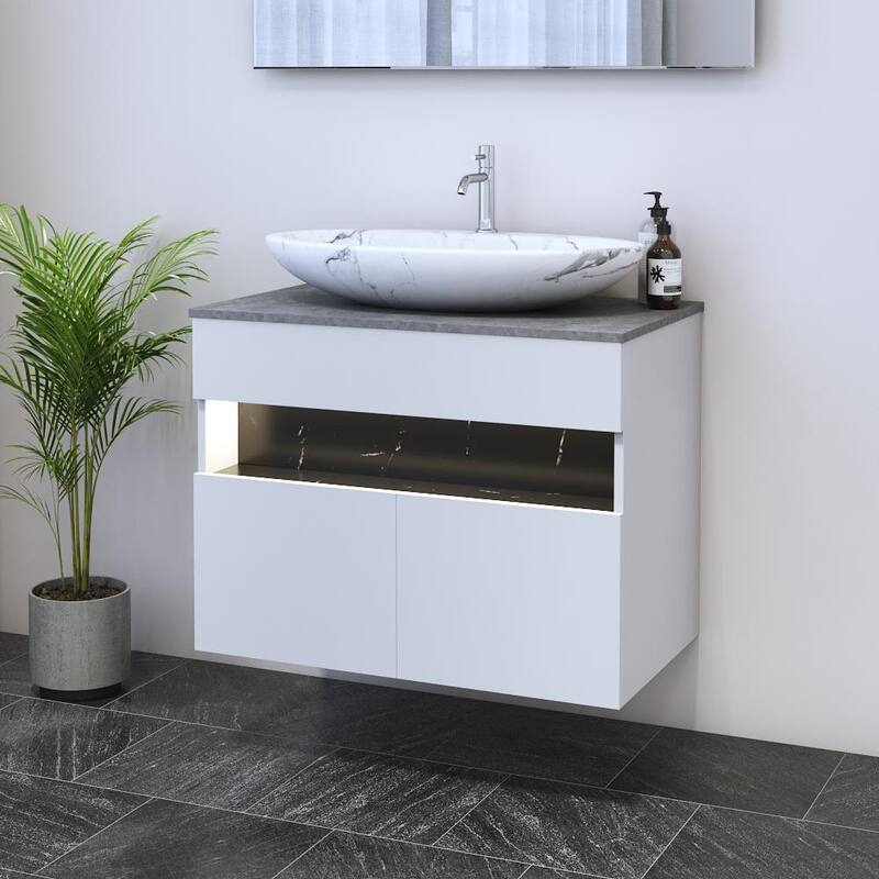 Laguna 2D 80 Floating Bathroom Vanity (32" Width)