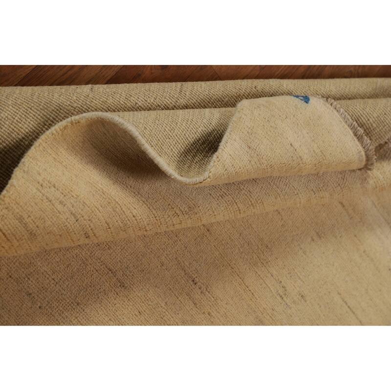 Gabbeh Modern Rug Hand-Knotted Bedroom Solid Wool Carpet - 3'10"x 5'11"