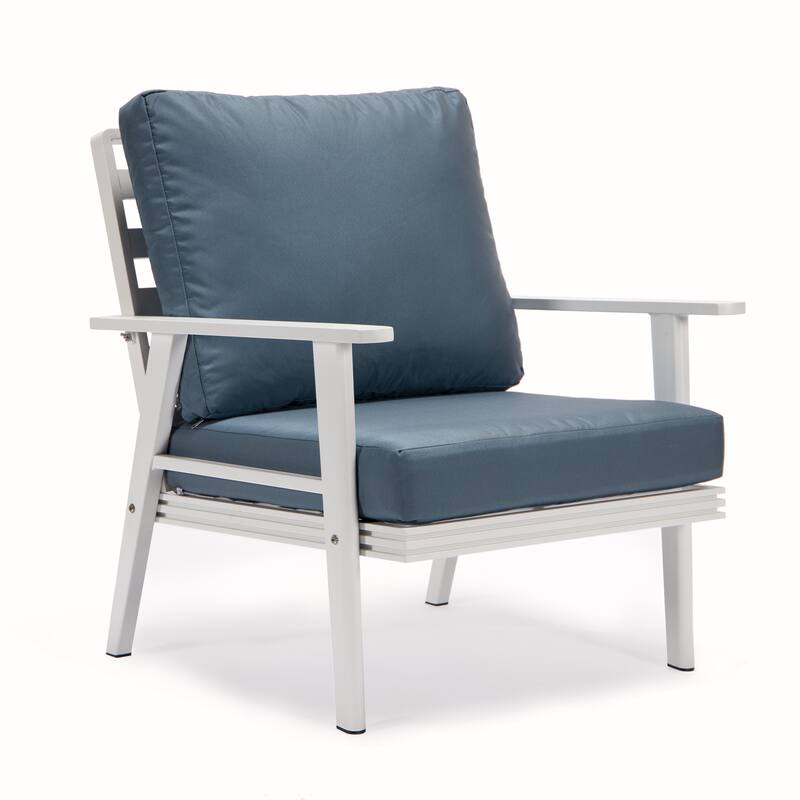 Walbrooke Modern 4-Piece Aluminum Patio Polyester Seating Furniture Set with 37,000 BTU Propane Fire Pit Table and Tank Holder