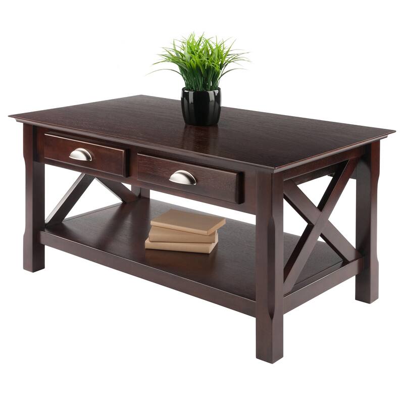 Xola Coffee Table, Cappuccino - 37"W x 21"D x 18"H