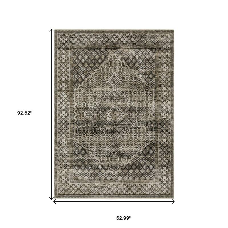 HomeRootsMedallion Traditional Rectangle Area Rug