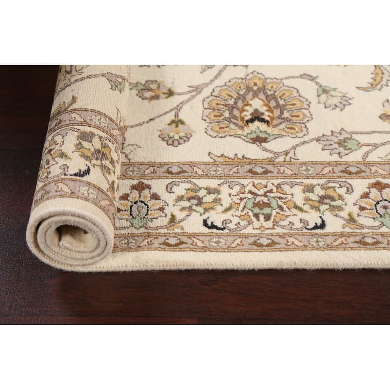 Floral Vegetable Dye Tabriz Oriental Area Rug Wool Hand-knotted Carpet - 4'0" x 6'4"