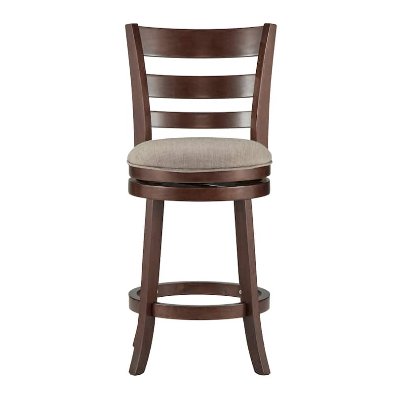 Verona Ladder Back Swivel Counter Height Stool by iNSPIRE Q Classic