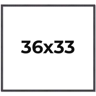 36x33 Frame Brown Solid Wood Picture Frame - Complete Modern Photo