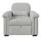 preview thumbnail 15 of 13, 3 in 1 Convertible Sleeper Chair Sofa Bed Adjustable Pull Out Sofa Chair w/ Pillow Lounger Chair Single Bed for Livingroom, Gray
