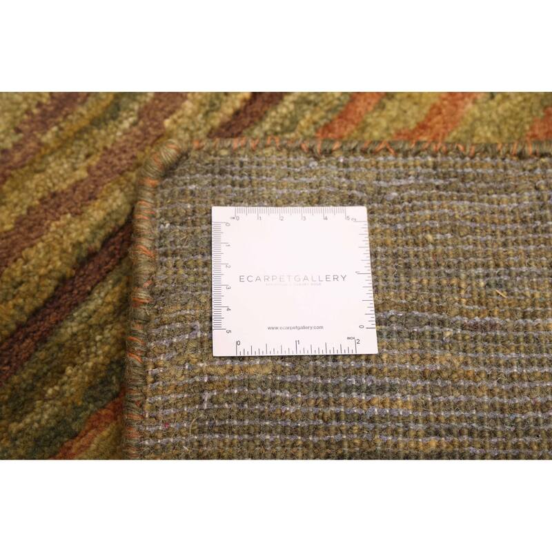 ECARPETGALLERY Hand-knotted Peshawar Ziegler Green Wool Rug - 5'1 x 6'11