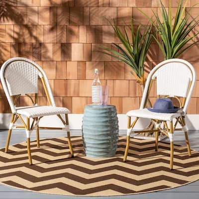 SAFAVIEH Outdoor Living Salcha Stackable Side Chair (Set of 2)