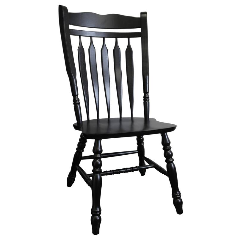 Antique Dining Chairs - Black Cherry Finish - Set of 2 - Fully Assembled - Elegant Kitchen Seating