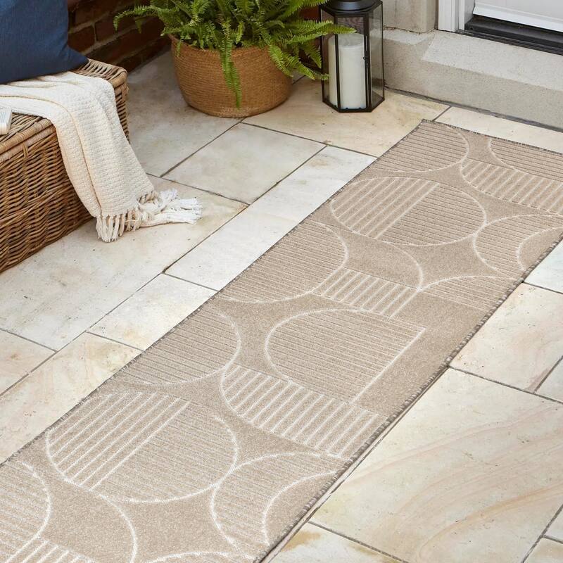JONATHAN Y Dila Geometric Arch Scandi Striped Ivory/Cream Area Rug