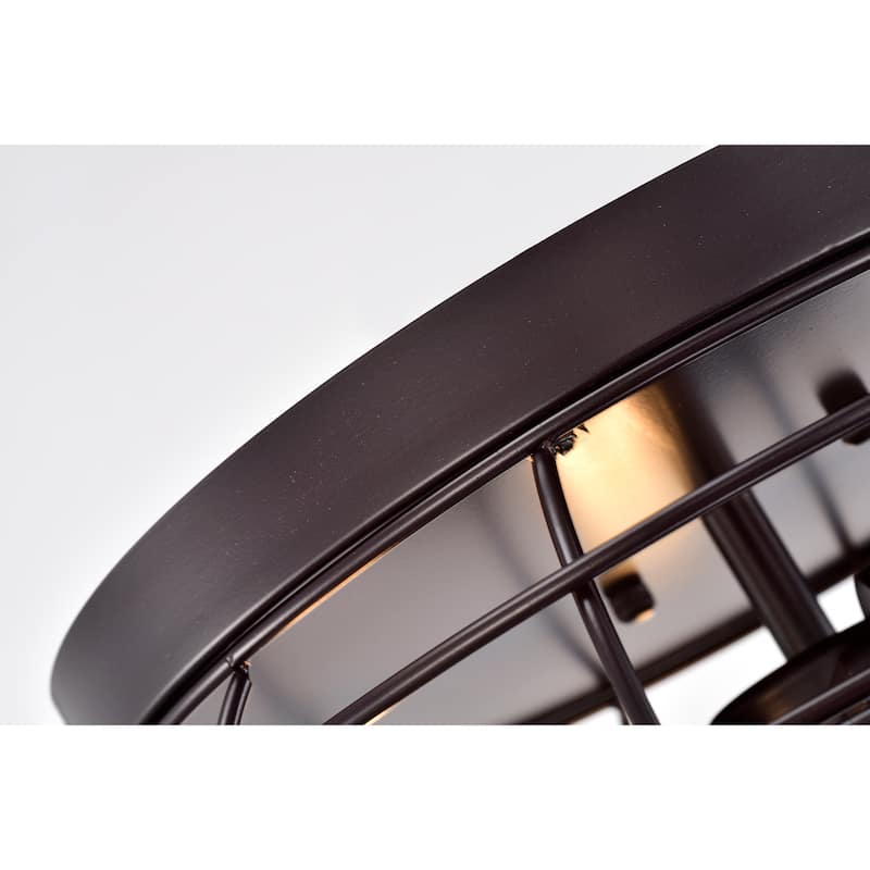 Sanah 3-Light Dome Metal Cage Flush Mount