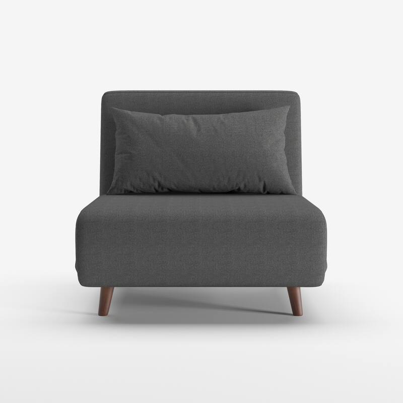Artdeco Home - Tustin Upholstered Convertible Lounge/ Sleeper Chair - Charcoal Gray - Twin