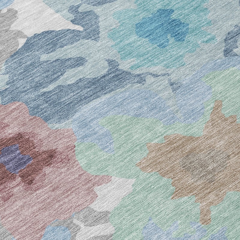 Machine Washable Indoor/ Outdoor Floral Bonnet Chantille Rug